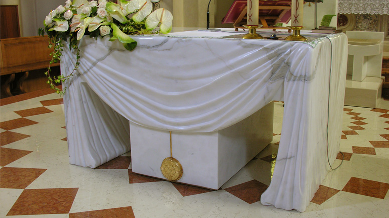 Altar in marble